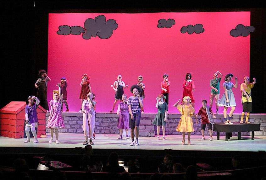 Middle School students perform the musical You're A Good Man Charlie Brown